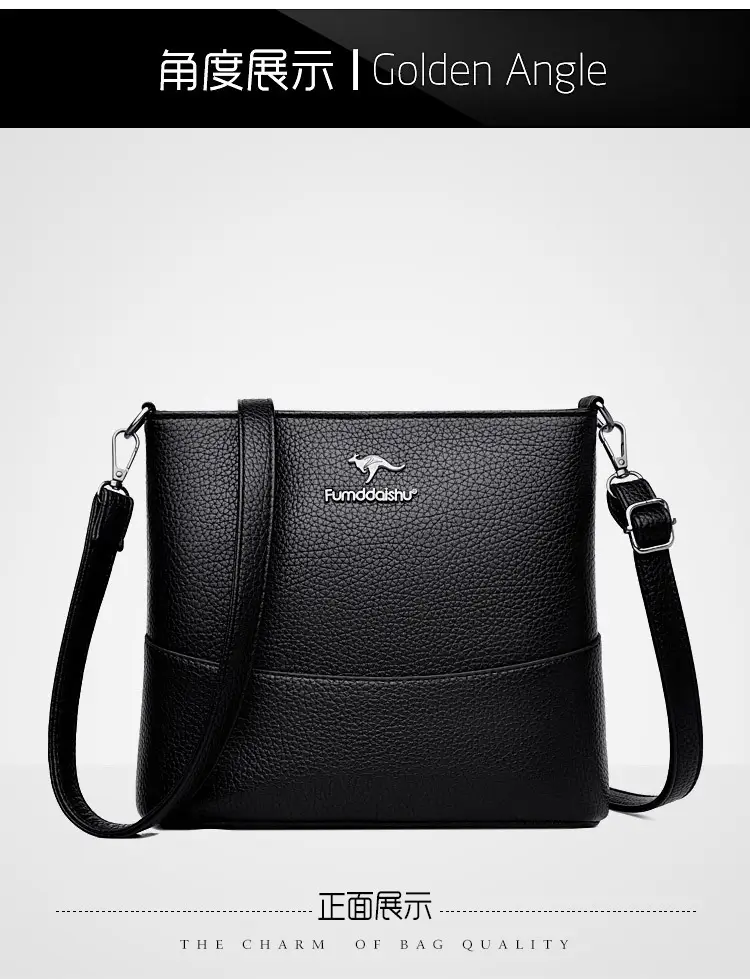 Women's Black Crossbody Bag Large Capacity New Shoulder Fashion — feature 14