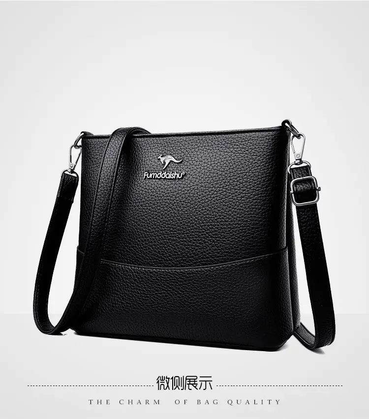 Women's Black Crossbody Bag Large Capacity New Shoulder Fashion — feature 15