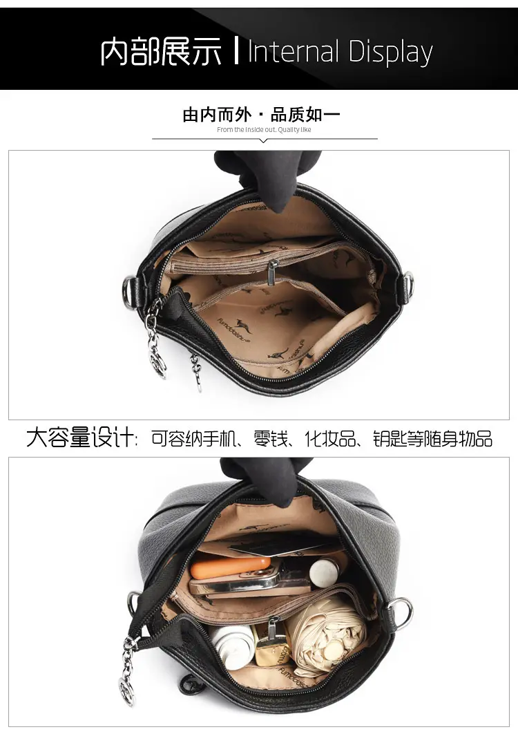 Women's Black Crossbody Bag Large Capacity New Shoulder Fashion — feature 22