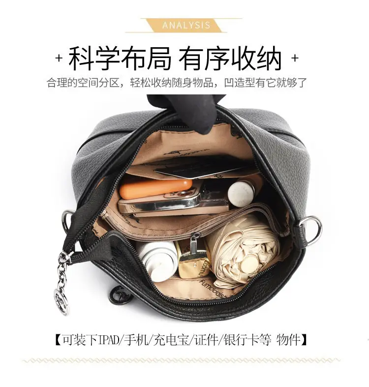 Women's Black Crossbody Bag Large Capacity New Shoulder Fashion — feature 6