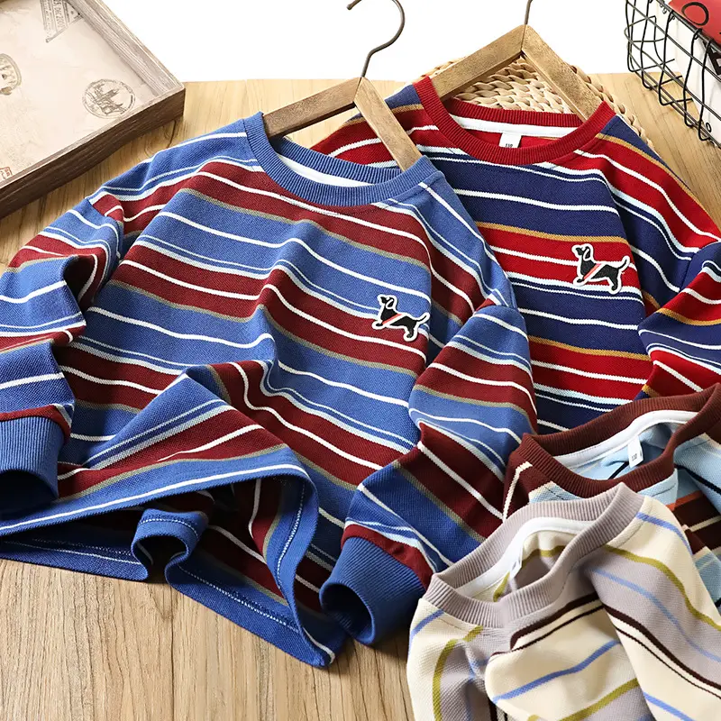 Boys Striped Cotton T-Shirts Medium Large 2026 - Image 6