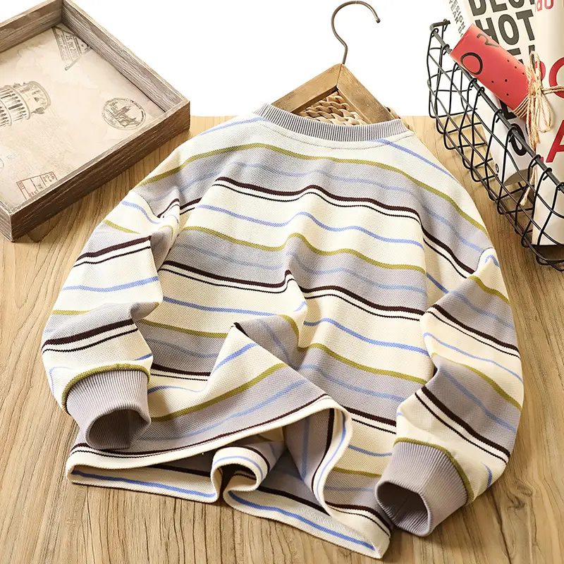 Boys Striped Cotton T-Shirts Medium Large 2026 - Image 8