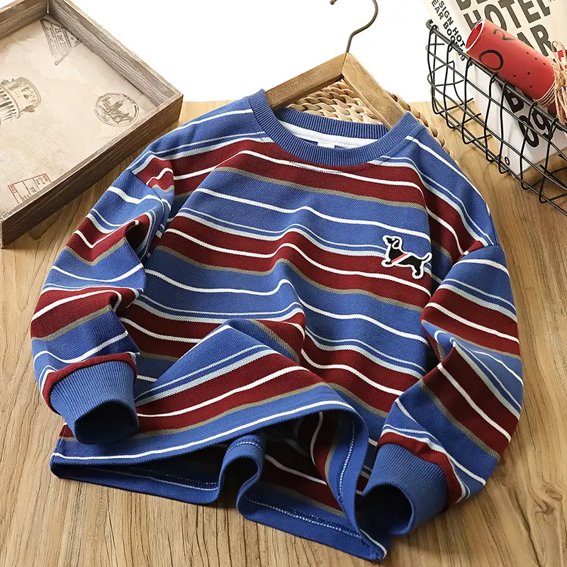 Boys Striped Cotton T-Shirts Medium Large 2026 - Image 2