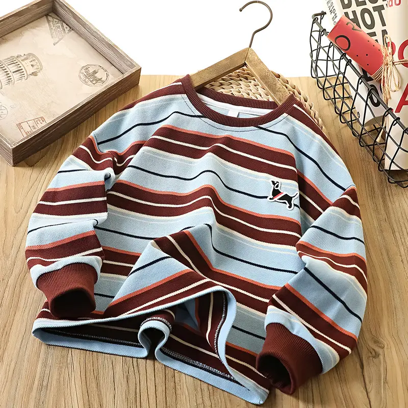 Boys Striped Cotton T-Shirts Medium Large 2026 - Image 3