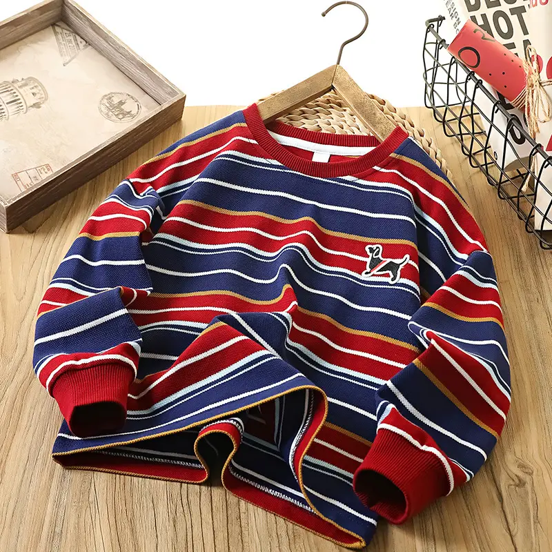 Boys Striped Cotton T-Shirts Medium Large 2026 - Image 4