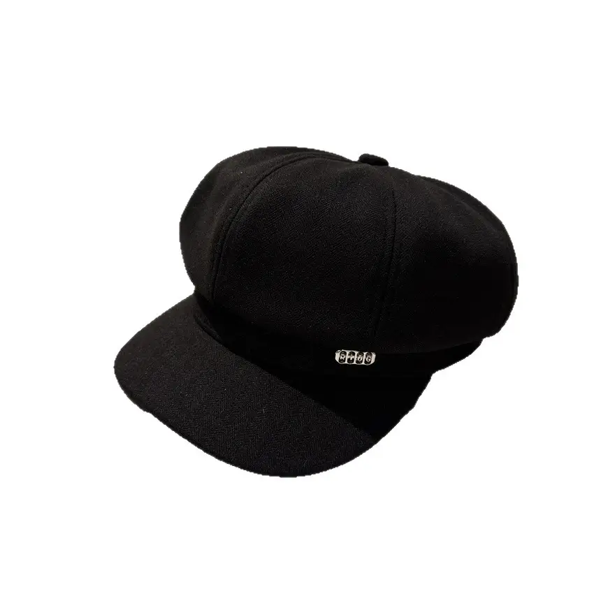 British Style Face-Slimming Hats for Women Black Brown - Image 7