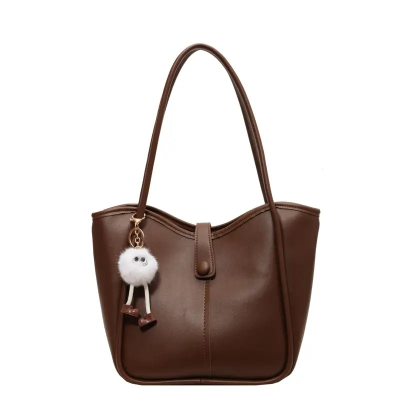 High-End Brown Leather Shoulder Bag 2025 New - Image 4