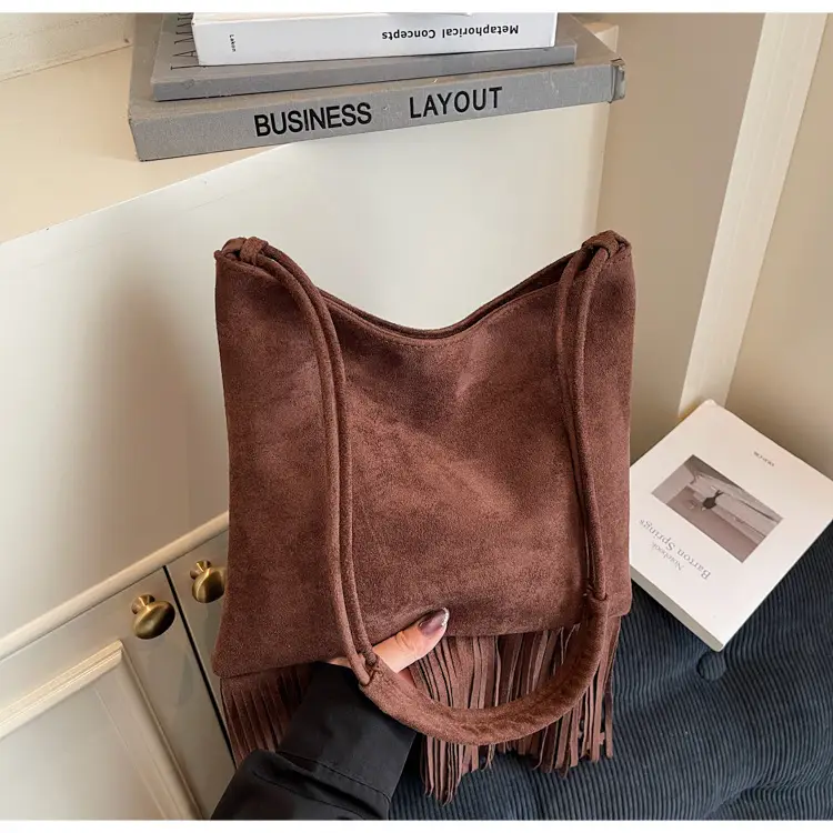 Women's Tassel Shoulder Bag Olive Green 2025 — feature 28