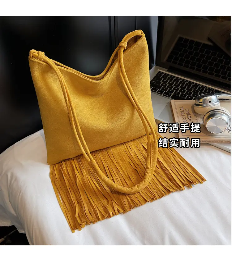 Women's Tassel Shoulder Bag Olive Green 2025 — feature 4