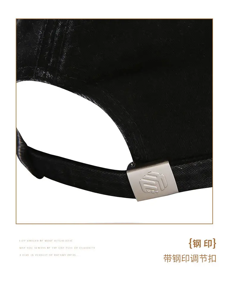 Women Washed Letter Cap Autumn Sunshade Duckbill Cap — feature 14