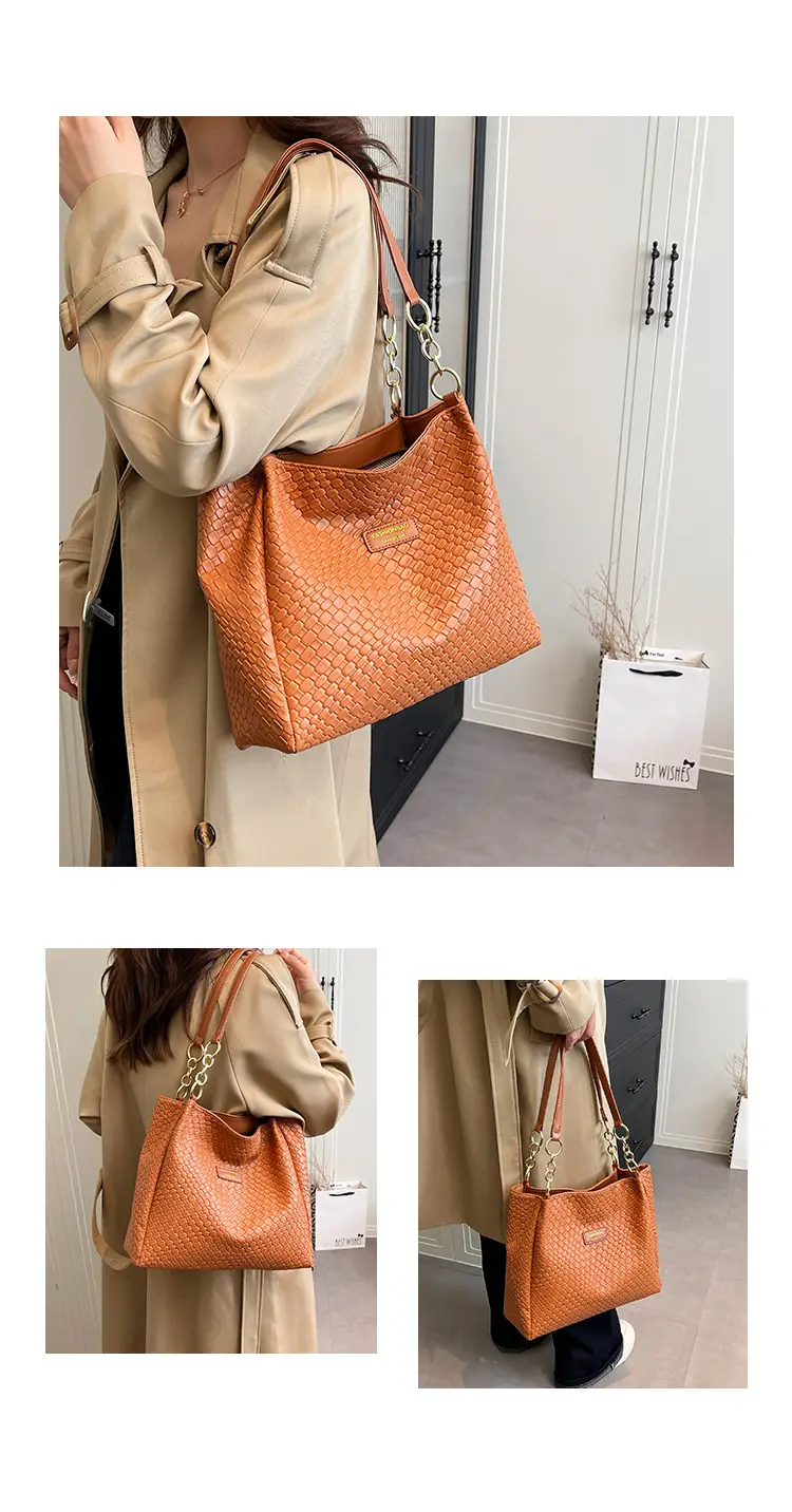 Green Woven Textured Shoulder Bag for Women — feature 10