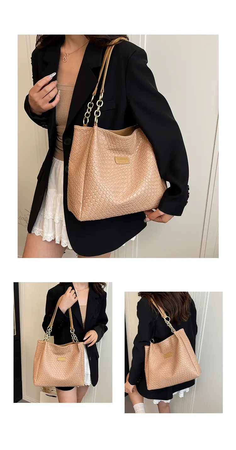Green Woven Textured Shoulder Bag for Women — feature 11
