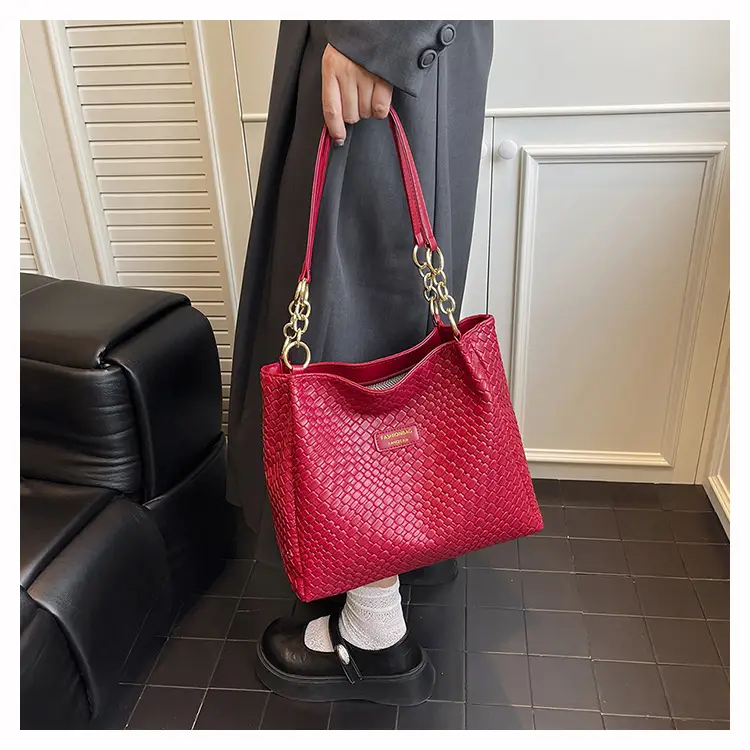 Green Woven Textured Shoulder Bag for Women — feature 13
