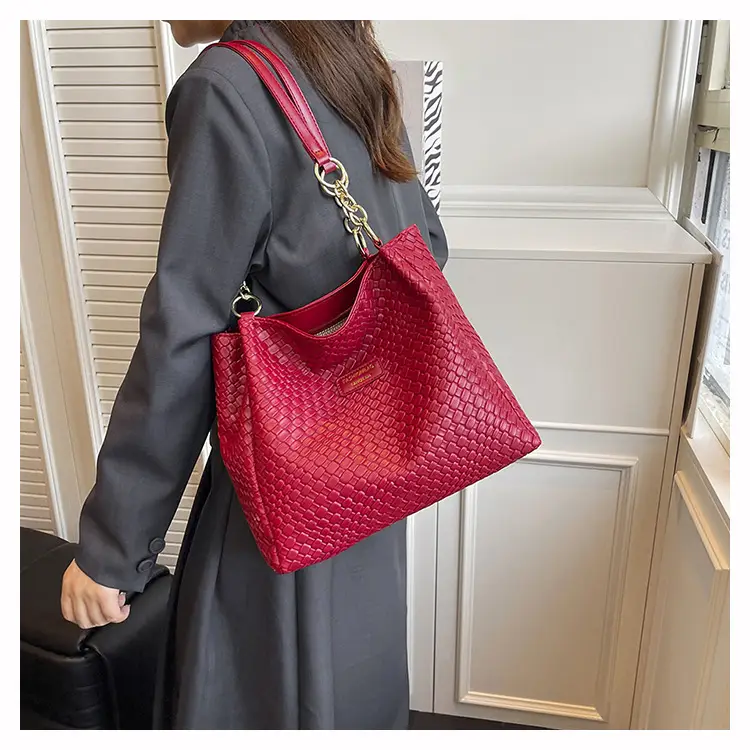 Green Woven Textured Shoulder Bag for Women — feature 14