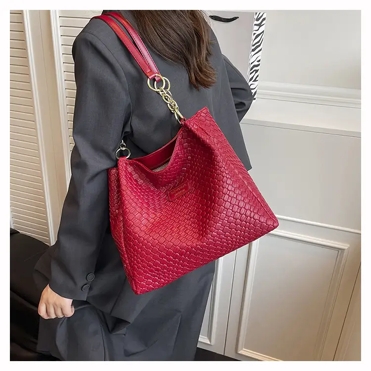 Green Woven Textured Shoulder Bag for Women — feature 15