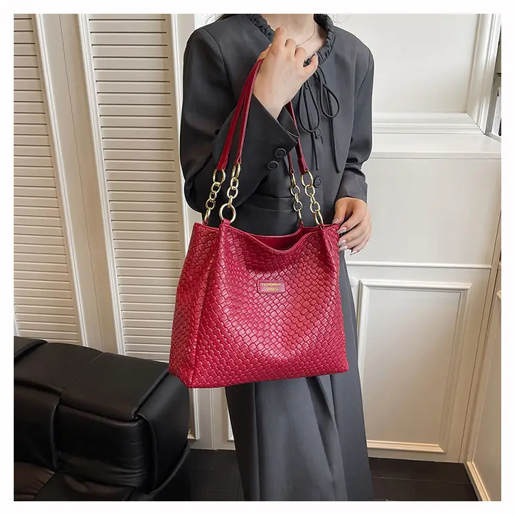 Green Woven Textured Shoulder Bag for Women — feature 16