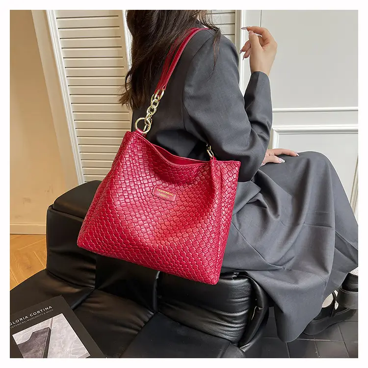 Green Woven Textured Shoulder Bag for Women — feature 20