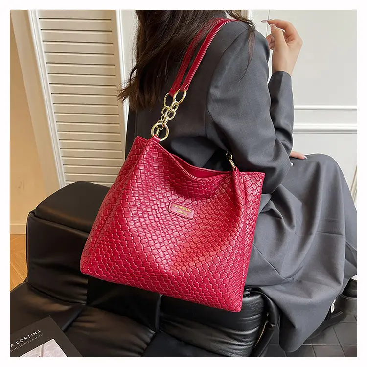 Green Woven Textured Shoulder Bag for Women — feature 21