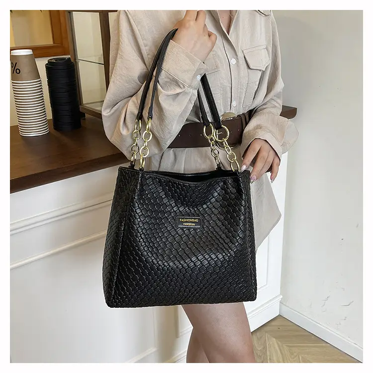 Green Woven Textured Shoulder Bag for Women — feature 24