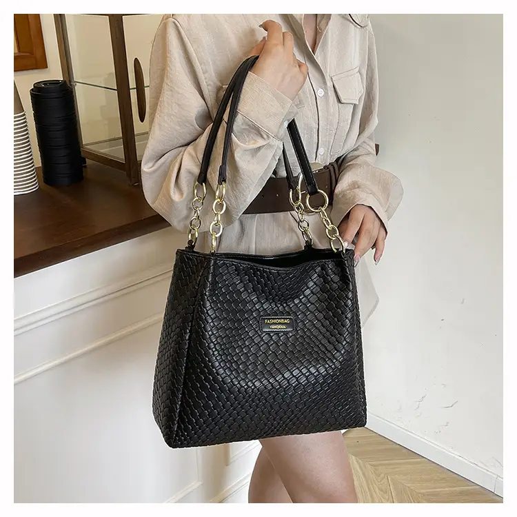 Green Woven Textured Shoulder Bag for Women — feature 25