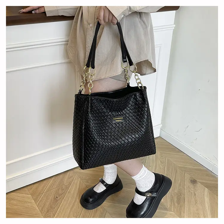 Green Woven Textured Shoulder Bag for Women — feature 26