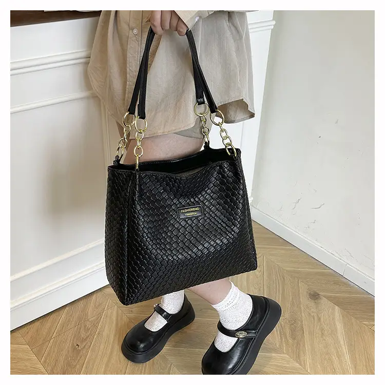 Green Woven Textured Shoulder Bag for Women — feature 27