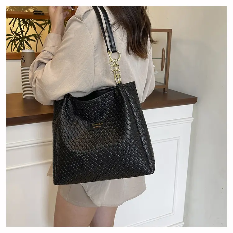 Green Woven Textured Shoulder Bag for Women — feature 28