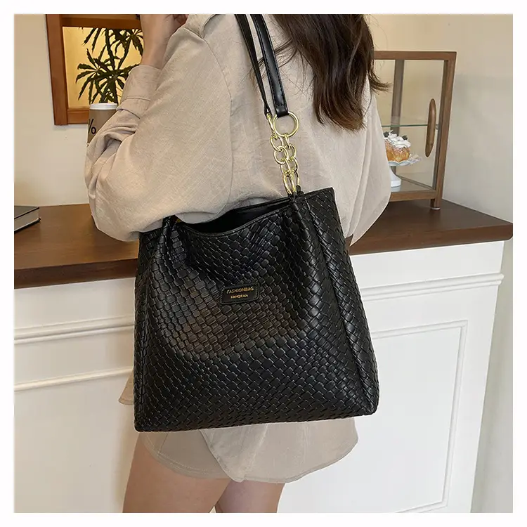 Green Woven Textured Shoulder Bag for Women — feature 29