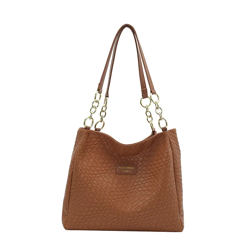 Green Woven Textured Shoulder Bag for Women - Image 4
