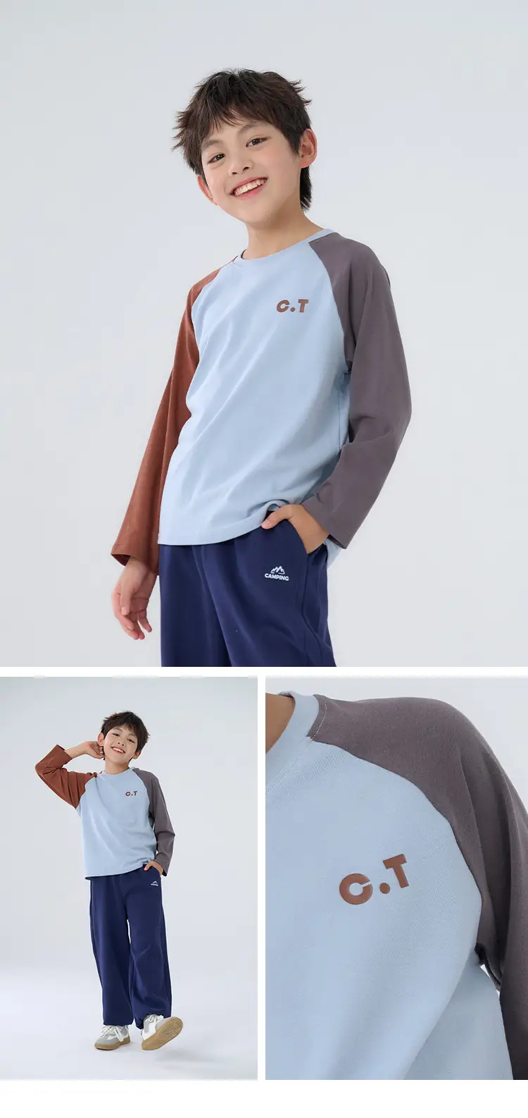 Cotton Long Sleeve T-Shirt for Boys Baby Tops with Infrared Heating — feature 21