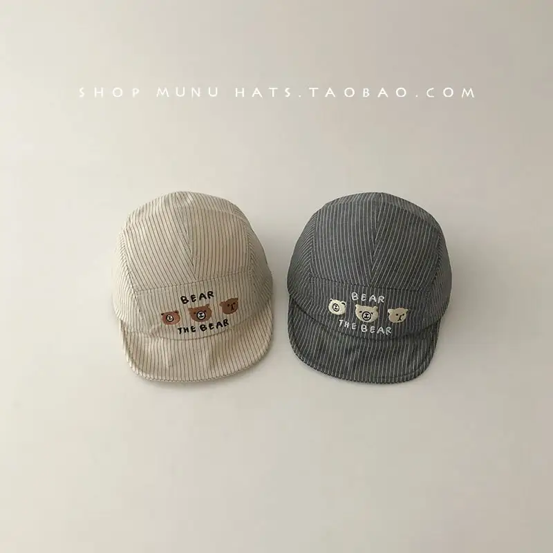 Baby Cap Bear Print Soft Bristle Baseball Hat - Image 5