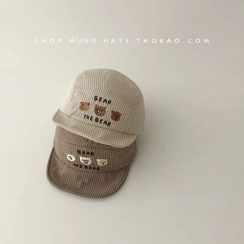 Baby Cap Bear Print Soft Bristle Baseball Hat - Image 6