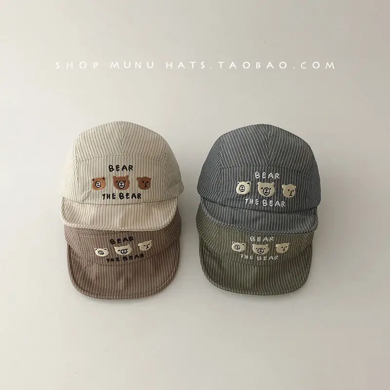 Baby Cap Bear Print Soft Bristle Baseball Hat — feature 1