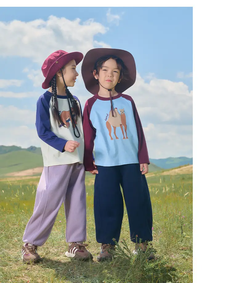 Cotton Long Sleeve T-Shirt for Boys Blue Bear Print — feature 18