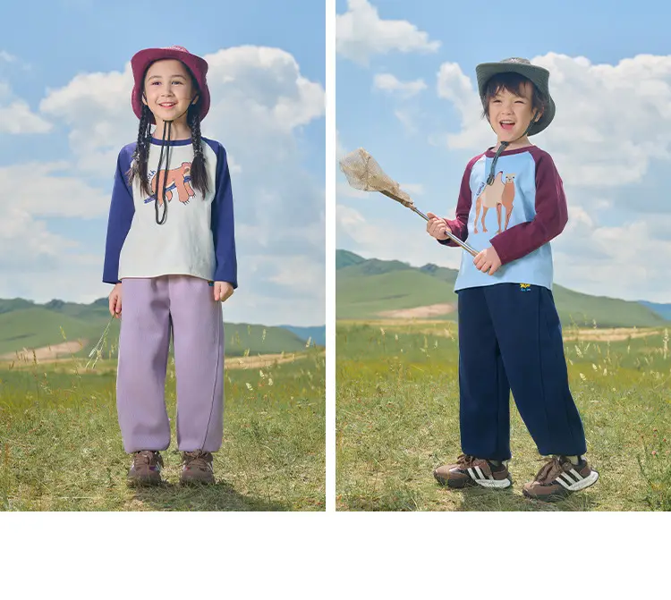 Cotton Long Sleeve T-Shirt for Boys Blue Bear Print — feature 20
