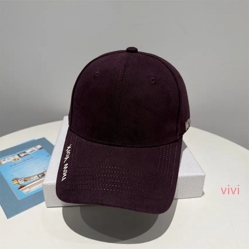 Women Hard-Top Baseball Cap Maroon Wide Brim Sun Protection - Image 4