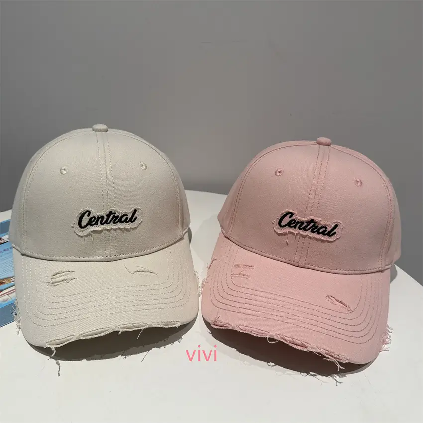 Black Central Embroidered Baseball Cap for Women - Image 8