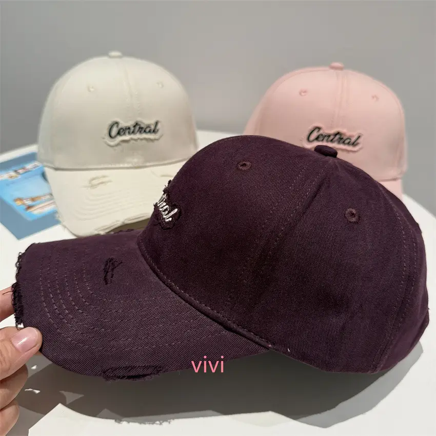 Black Central Embroidered Baseball Cap for Women — feature 4
