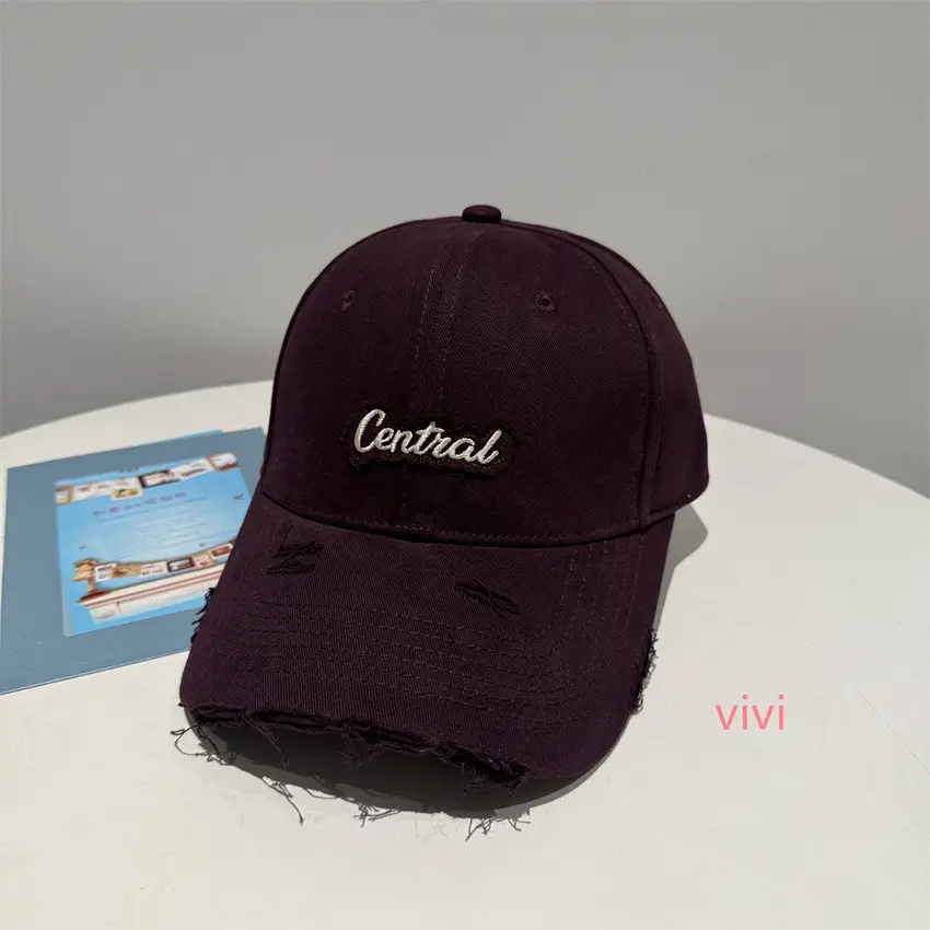Black Central Embroidered Baseball Cap for Women - Image 5