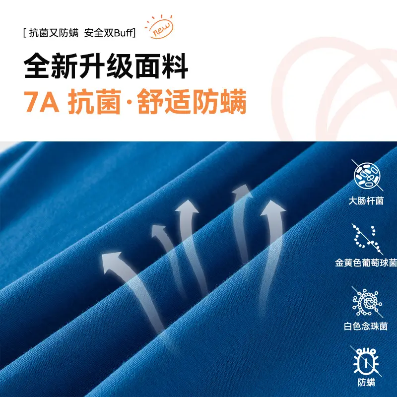 Kids Cotton Long Sleeve T-Shirt Blue Spring Fall - Image 5