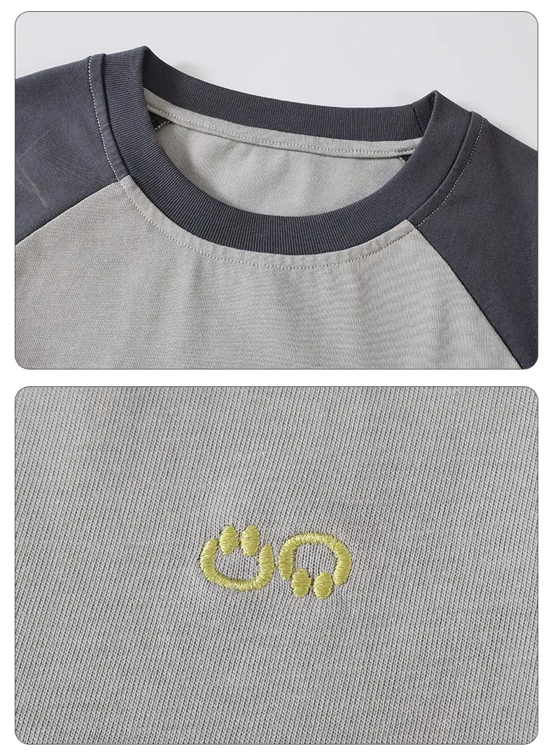 Boys Pure Cotton Long Sleeve T-Shirt Grey Yellow Autumn 2025 — feature 14