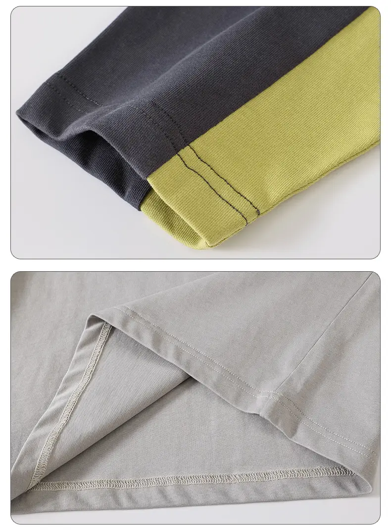 Boys Pure Cotton Long Sleeve T-Shirt Grey Yellow Autumn 2025 — feature 15