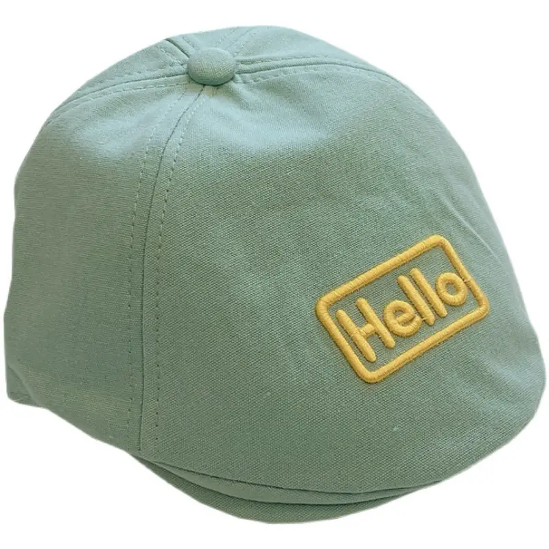 Baby Beret Hats for Kids, Colorful British Peaked Cap Hello Summer Forward Hat - Image 9