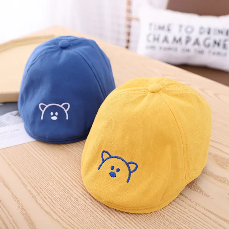 Kids Bear Cap Sun Hat Red Blue Yellow - Image 6