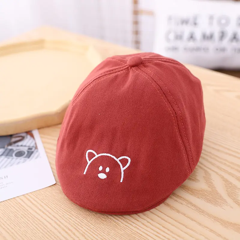 Kids Bear Cap Sun Hat Red Blue Yellow - Image 2