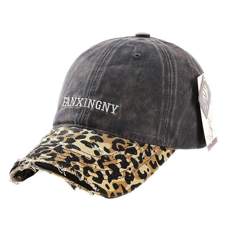 Vintage Leopard Print Baseball Cap for Women 2025