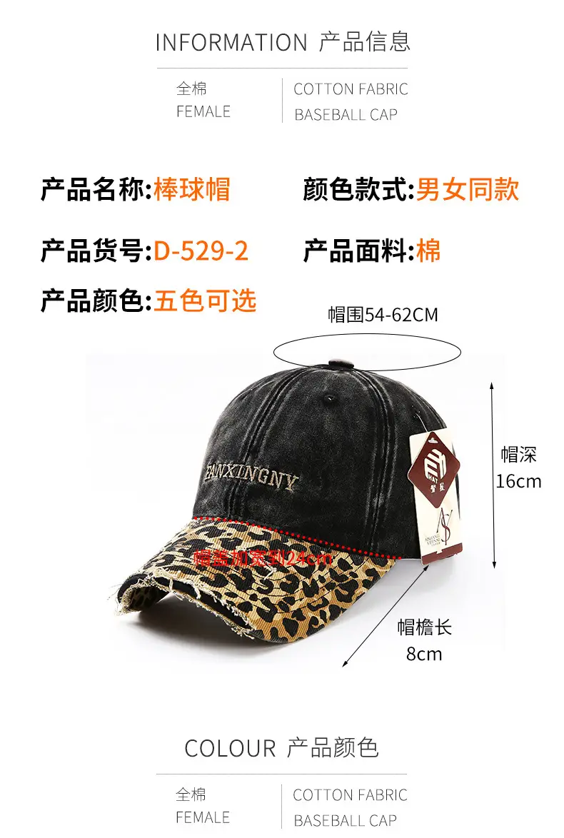 Vintage Leopard Print Baseball Cap for Women 2025 — feature 8
