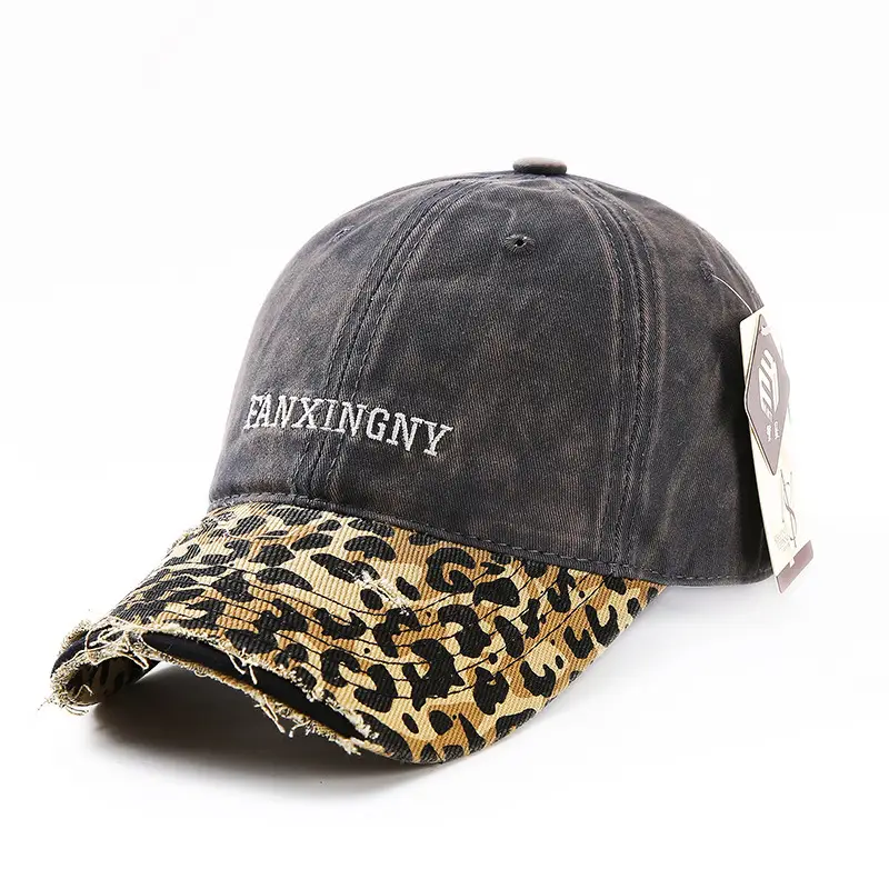 Vintage Leopard Print Baseball Cap for Women 2025