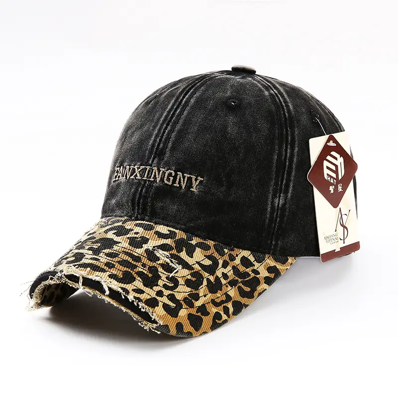 Vintage Leopard Print Baseball Cap for Women 2025