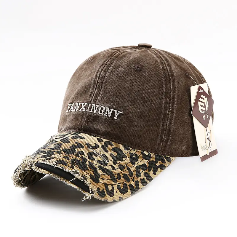 Vintage Leopard Print Baseball Cap for Women 2025
